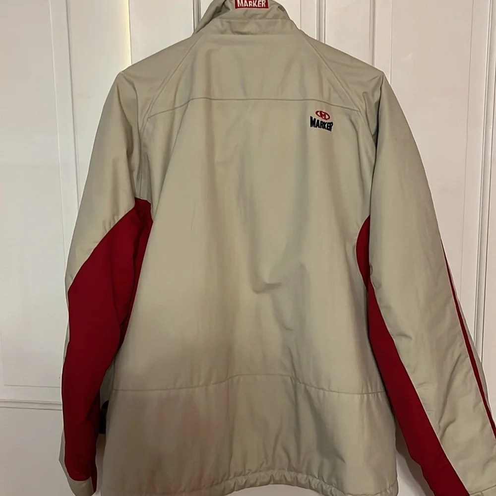 Marker Ski jacket, Men’s size S Light tan and red accents - Picture 2 of 6